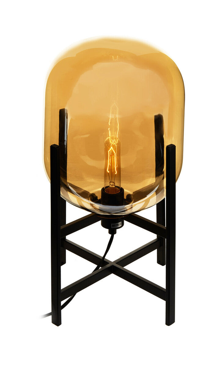 Trieste Matte Black & Glass Table Lamp