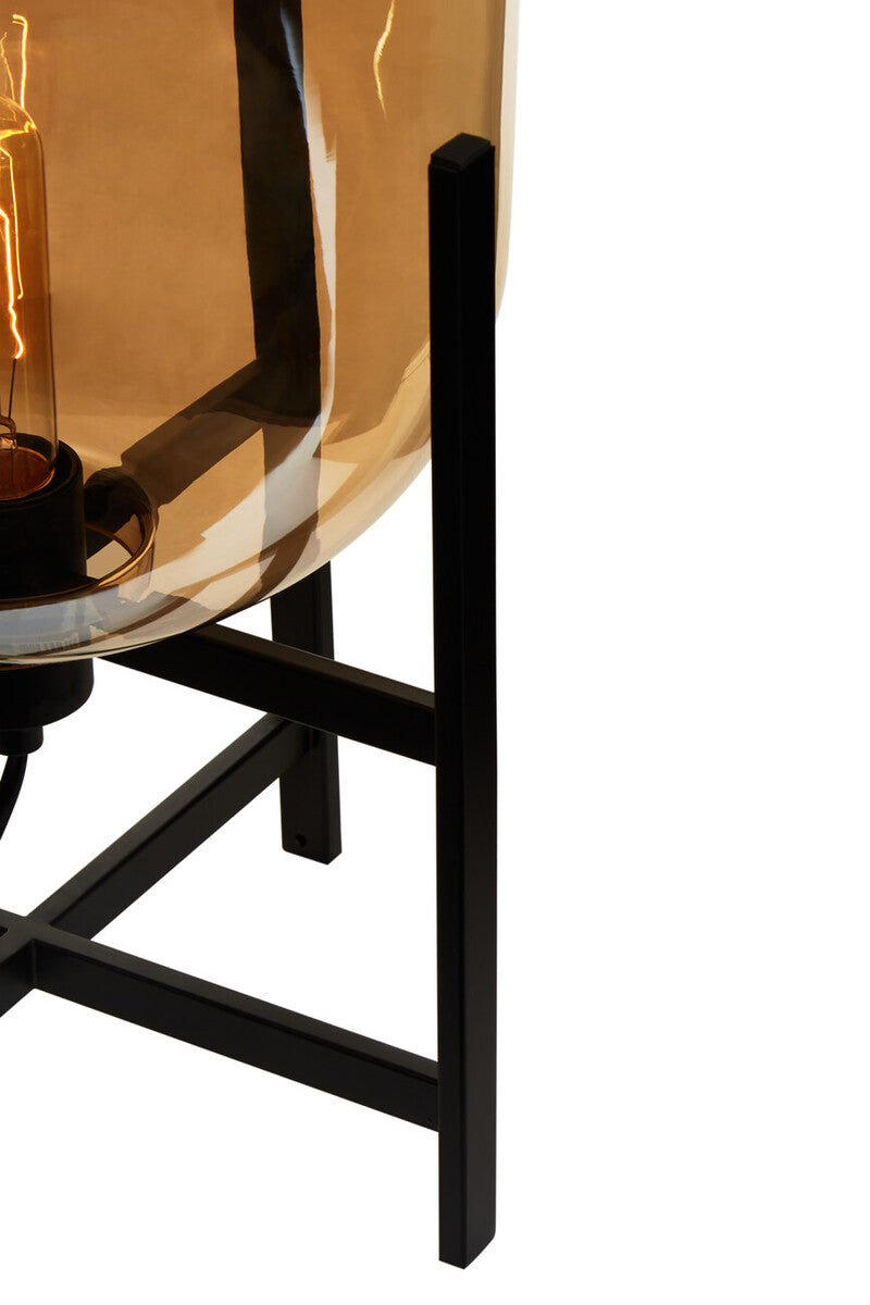Trieste Matte Black & Glass Table Lamp