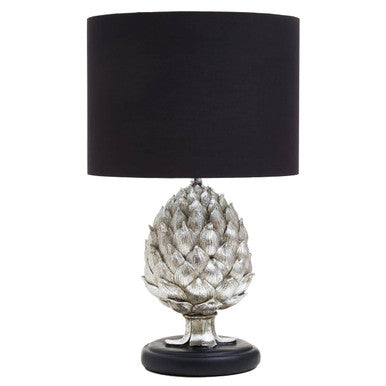 Boho Artichoke Fabric Black Bohemian Table Lamp