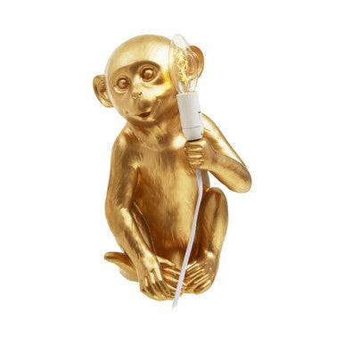 Boho Gold Monkey Table Lamp