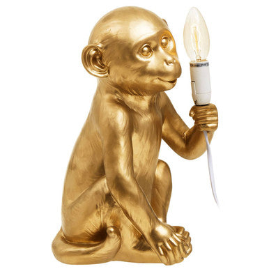 Boho Gold Monkey Table Lamp