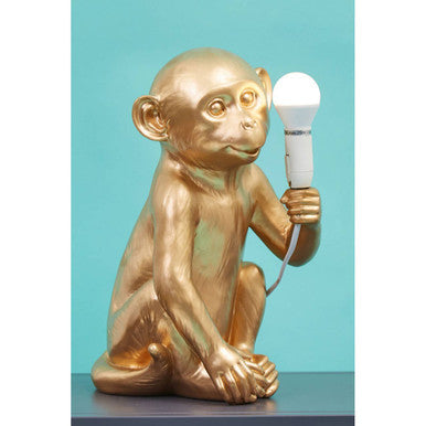 Boho Gold Monkey Table Lamp