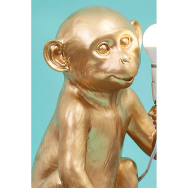 Boho Gold Monkey Table Lamp