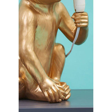 Boho Gold Monkey Table Lamp