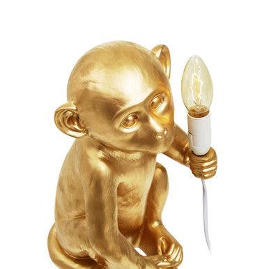 Boho Gold Monkey Table Lamp