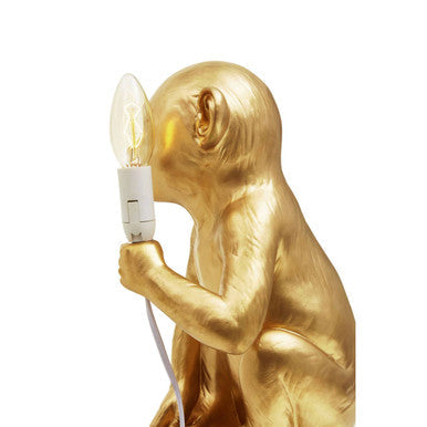 Boho Gold Monkey Table Lamp