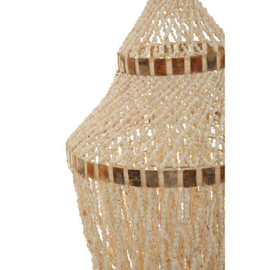 Palu Natural White & Amber Shell Large Pendant Shade