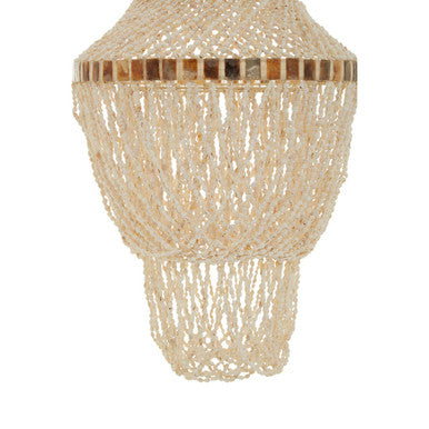 Palu Natural White & Amber Shell Pendant Shade
