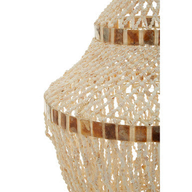 Palu Natural White & Amber Shell Pendant Shade