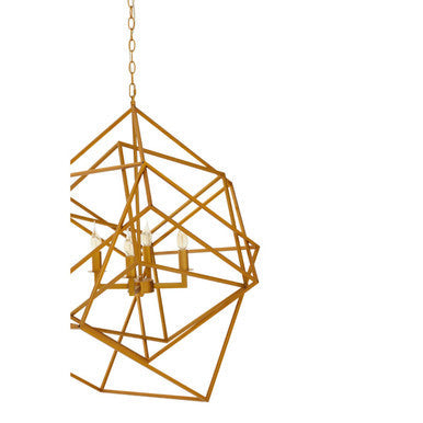 Kamara Brass Four Bulb Pendant Light