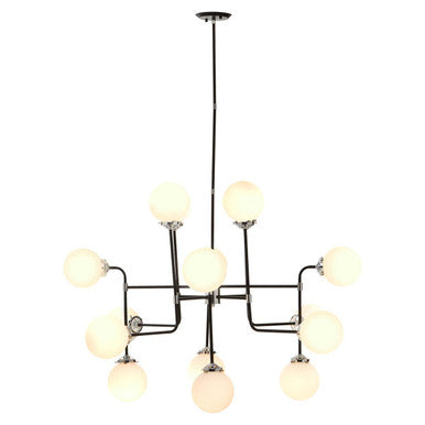 Abira Black & Chrome 16 Arm Pendant Light
