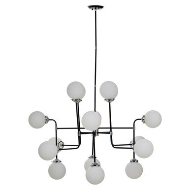 Abira Black & Chrome 16 Arm Pendant Light