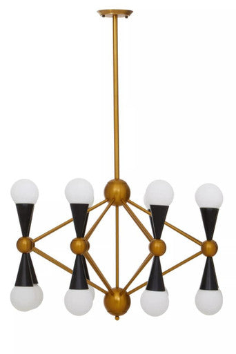 Orko Brass & Black Metal Pendant Light