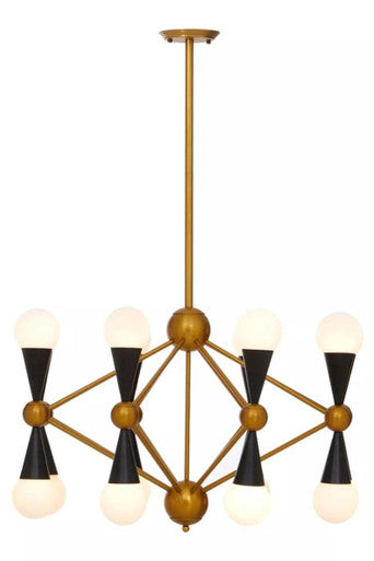 Orko Brass & Black Metal Pendant Light