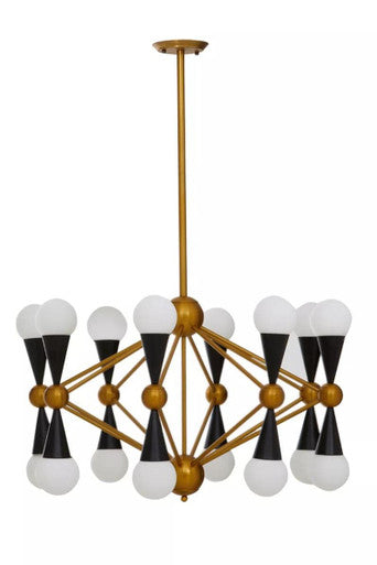 Orko Brass & Black Metal Pendant Light