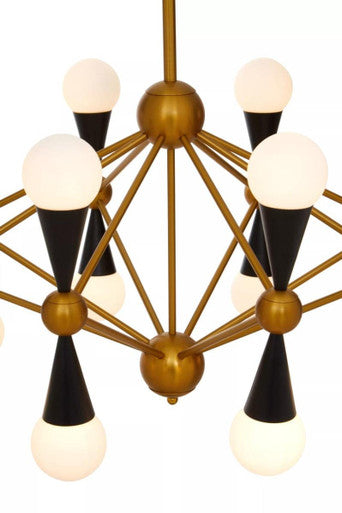 Orko Brass & Black Metal Pendant Light