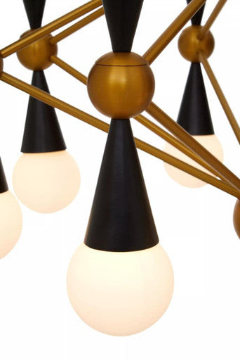 Orko Brass & Black Metal Pendant Light