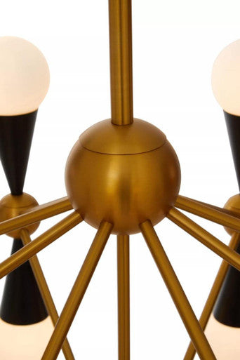 Orko Brass & Black Metal Pendant Light