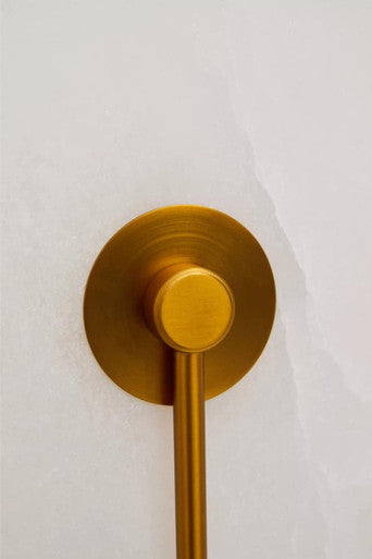 Waldorf White Marble Wall Light With Gold Accent