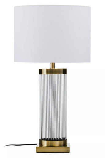 Lily White & Gold Table Lamp