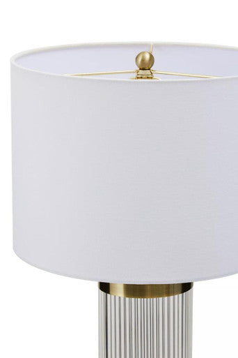 Lily White & Gold Table Lamp