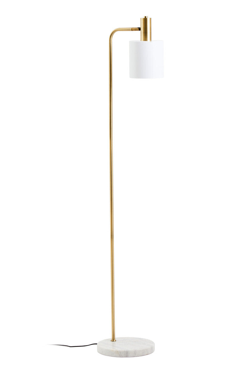 Newton White Marble & Gold Floor Lamp