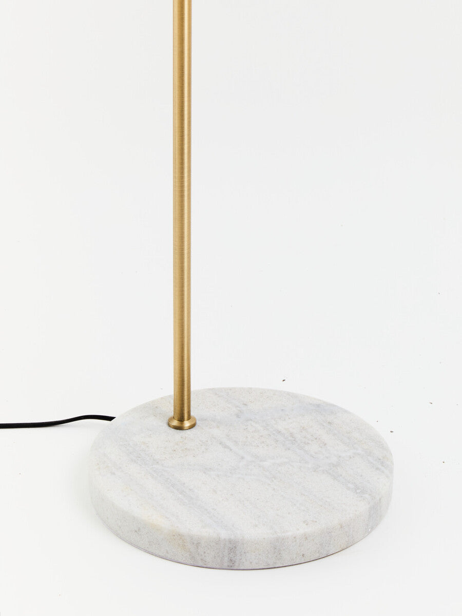 Newton White Marble & Gold Floor Lamp