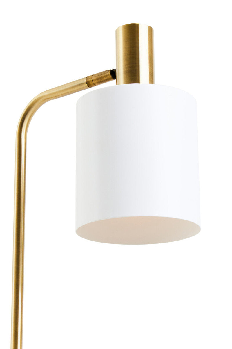 Newton White Marble & Gold Floor Lamp