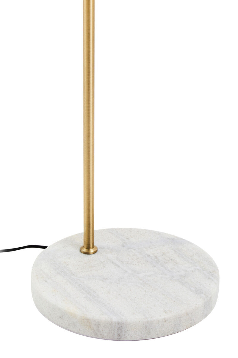 Newton White Marble & Gold Floor Lamp