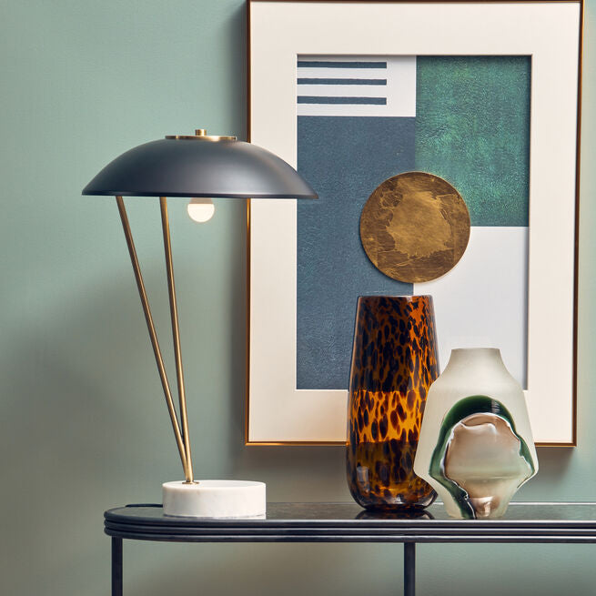 Newton Black Metal Shade Table Lamp