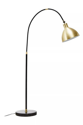Newton Gold Metal Shade Floor Lamp