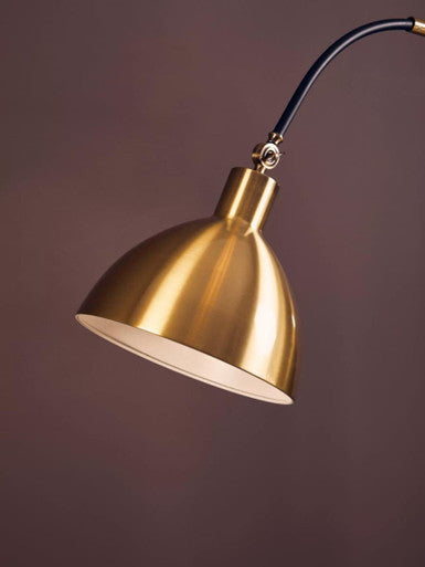 Newton Gold Metal Shade Floor Lamp