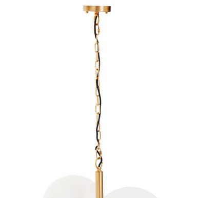 Abira Four Ball Brass Pendant Light