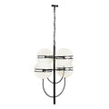 Abira Four Ball Matt Black Pendant Light