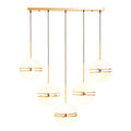 Abira Five Ball Brass Pendant Light