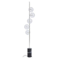 Abira Nickel & Black Marble Floor Lamp