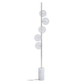 Abira Nickel & White Marble Floor Lamp
