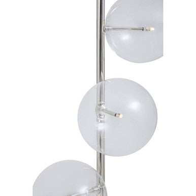 Abira Nickel & White Marble Floor Lamp