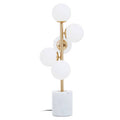 Abira Brushed Brass & White Marble Table Lamp