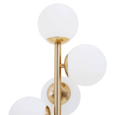 Abira Brushed Brass & White Marble Table Lamp