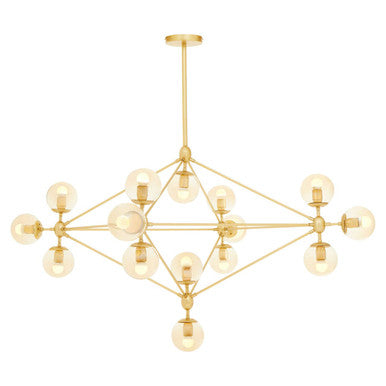 Abira Fifteen Arm Gold Pendant Light