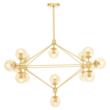 Abira Fifteen Arm Gold Pendant Light