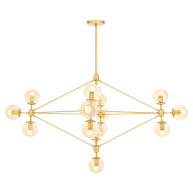 Abira Fifteen Arm Gold Pendant Light