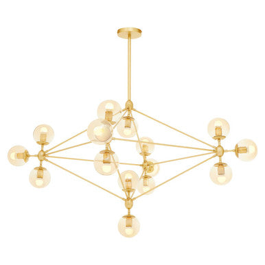Abira Fifteen Arm Gold Pendant Light
