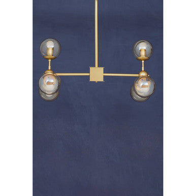 Abira Six Arm Gold Pendant Light
