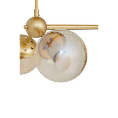 Abira Six Arm Gold Pendant Light