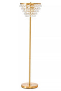 Hutchinson Clear Crystal Floor Lamp With Gold Metal