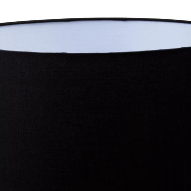 Hanah Black Snake Leather Table Lamp With Chrome Base
