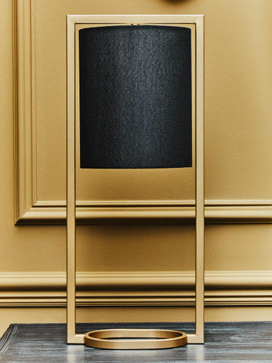Lara Black Shade With Gold Metal Frame Table Lamp