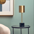 Palais Brushed Brass Table Lamp With Black Marble Base